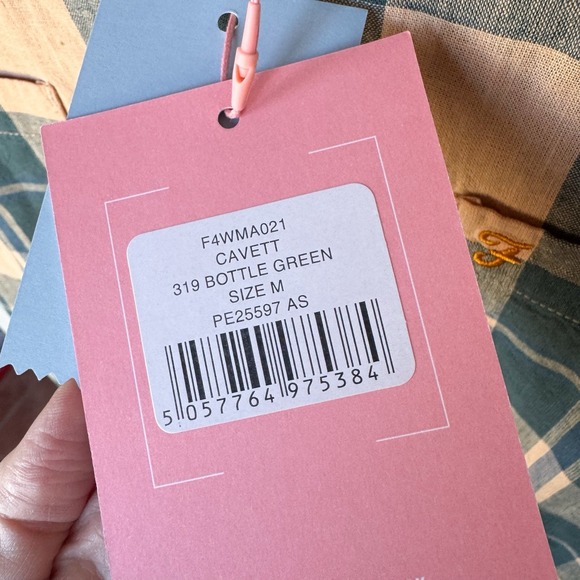 Farah Casual Fit Mens Short Sleeve Button Down MEDIUM Plaid UK NWT Lumberjack - Picture 5 of 6